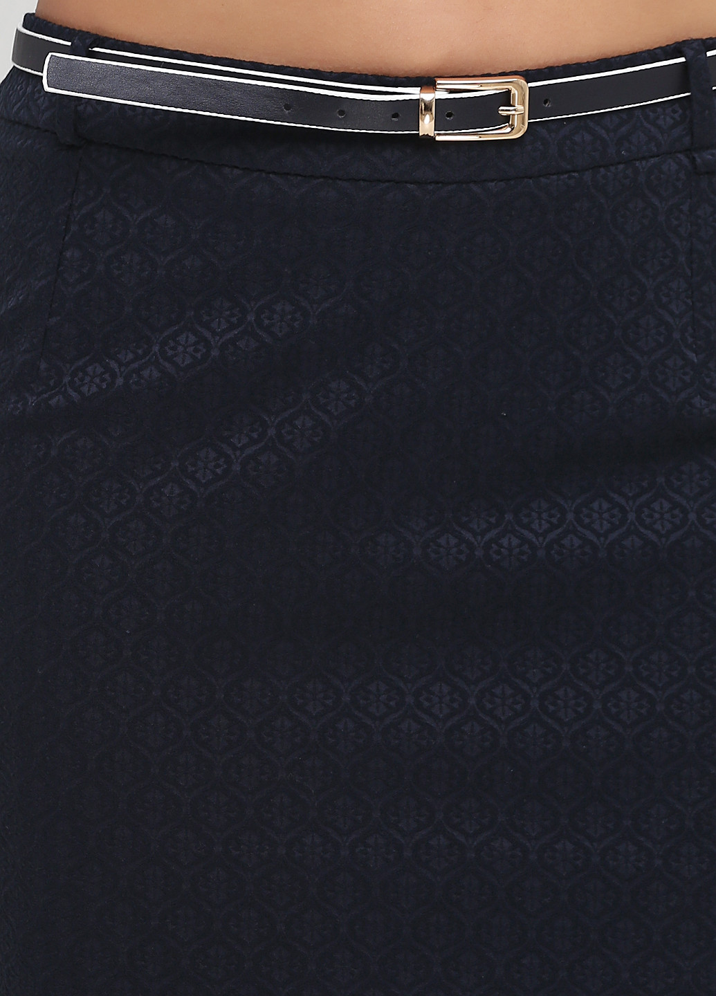 Темно-синяя кэжуал однотонная юбка Sassofono Club карандаш