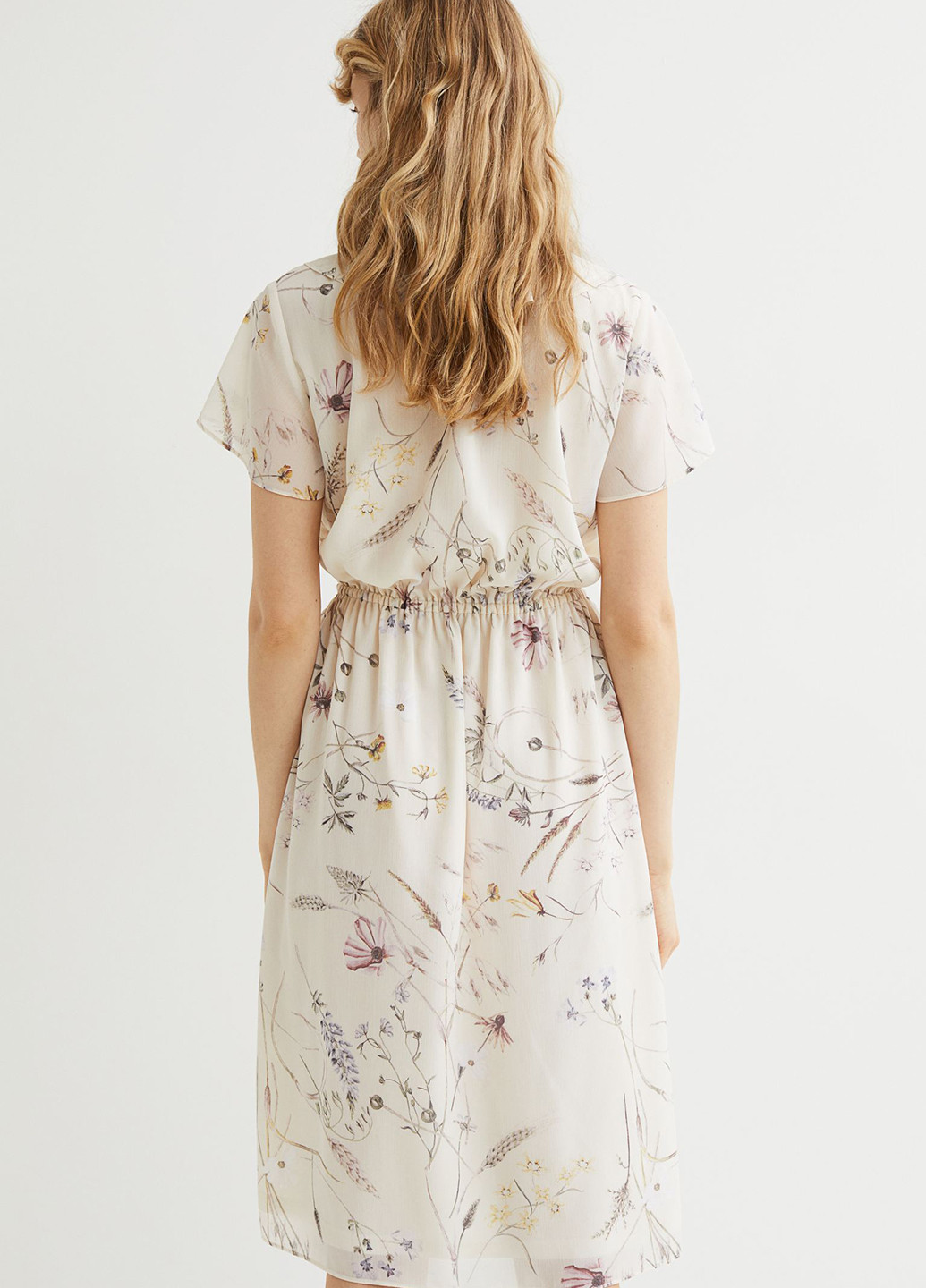 Молочна кежуал сукня для годуючих H&M з квітковим принтом