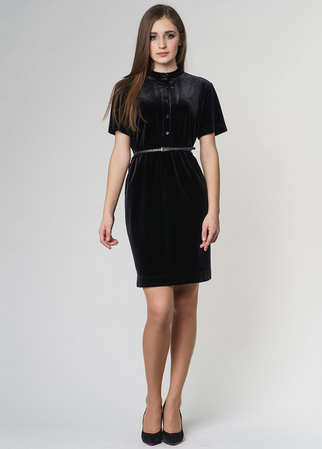 Черное деловое платье футляр OKS by Oksana Demchenko однотонное