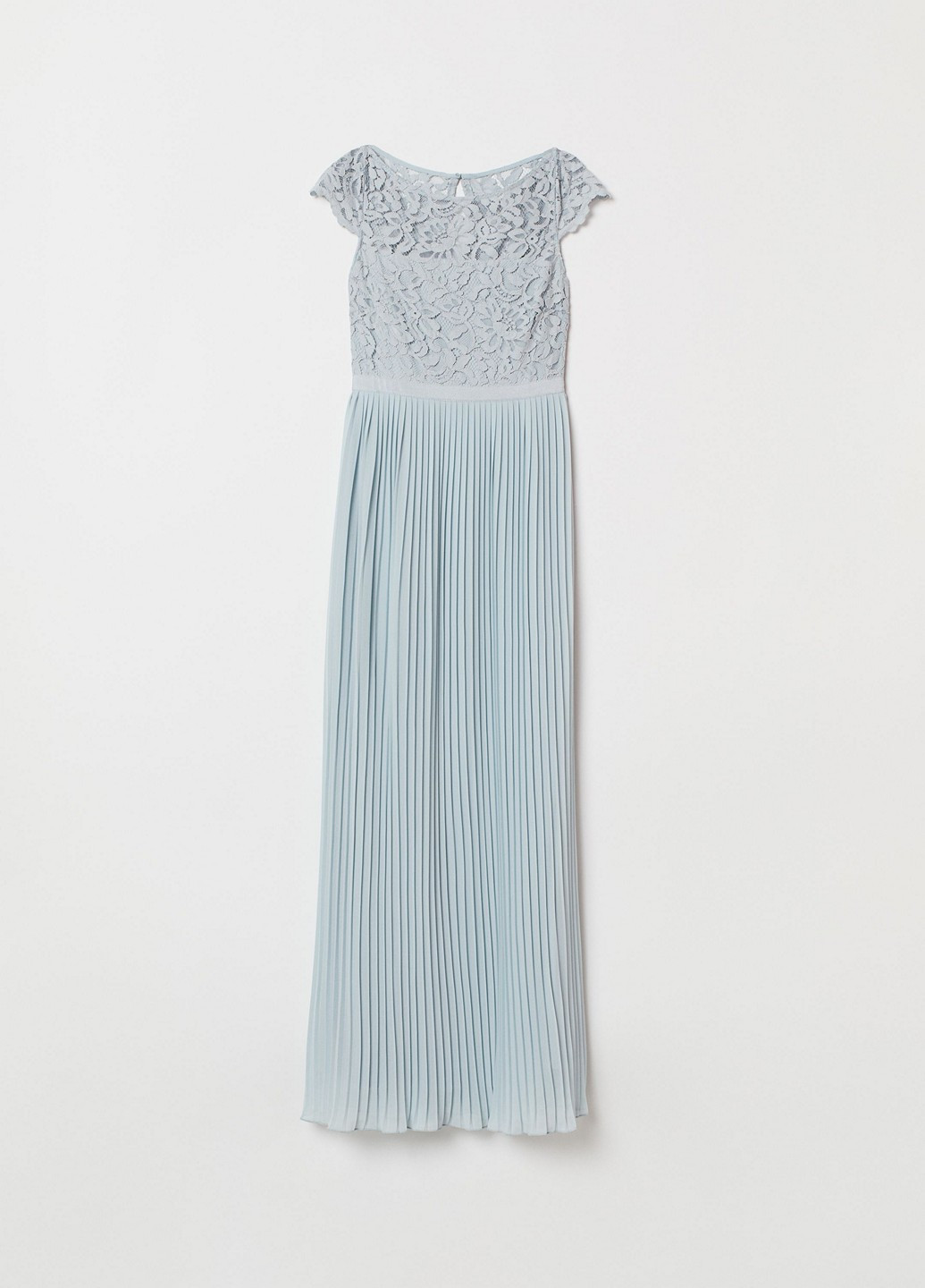 Світло-блакитна вечірня сукня плісована H&M однотонна