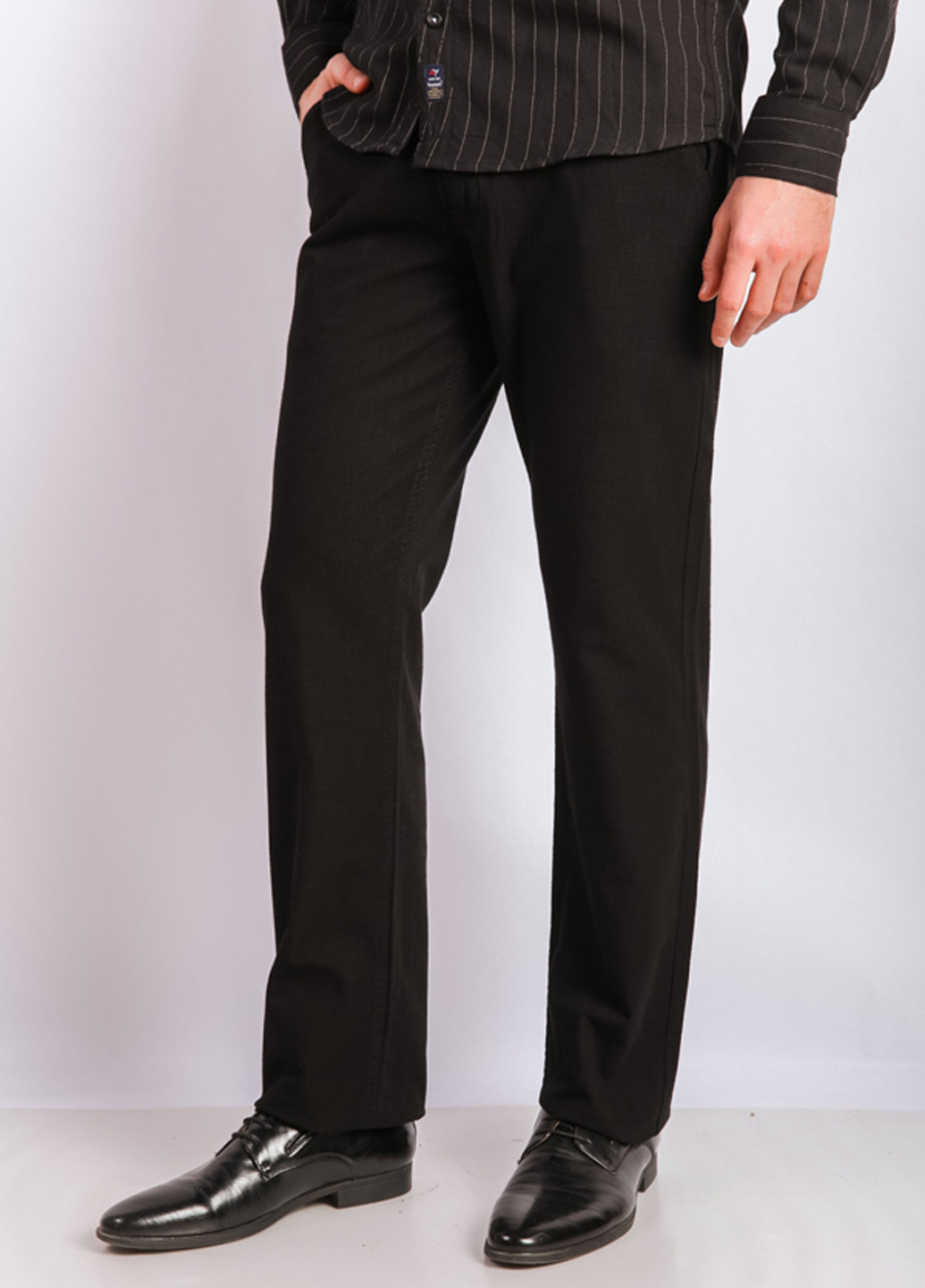 Черные кэжуал демисезонные прямые брюки Time of Style