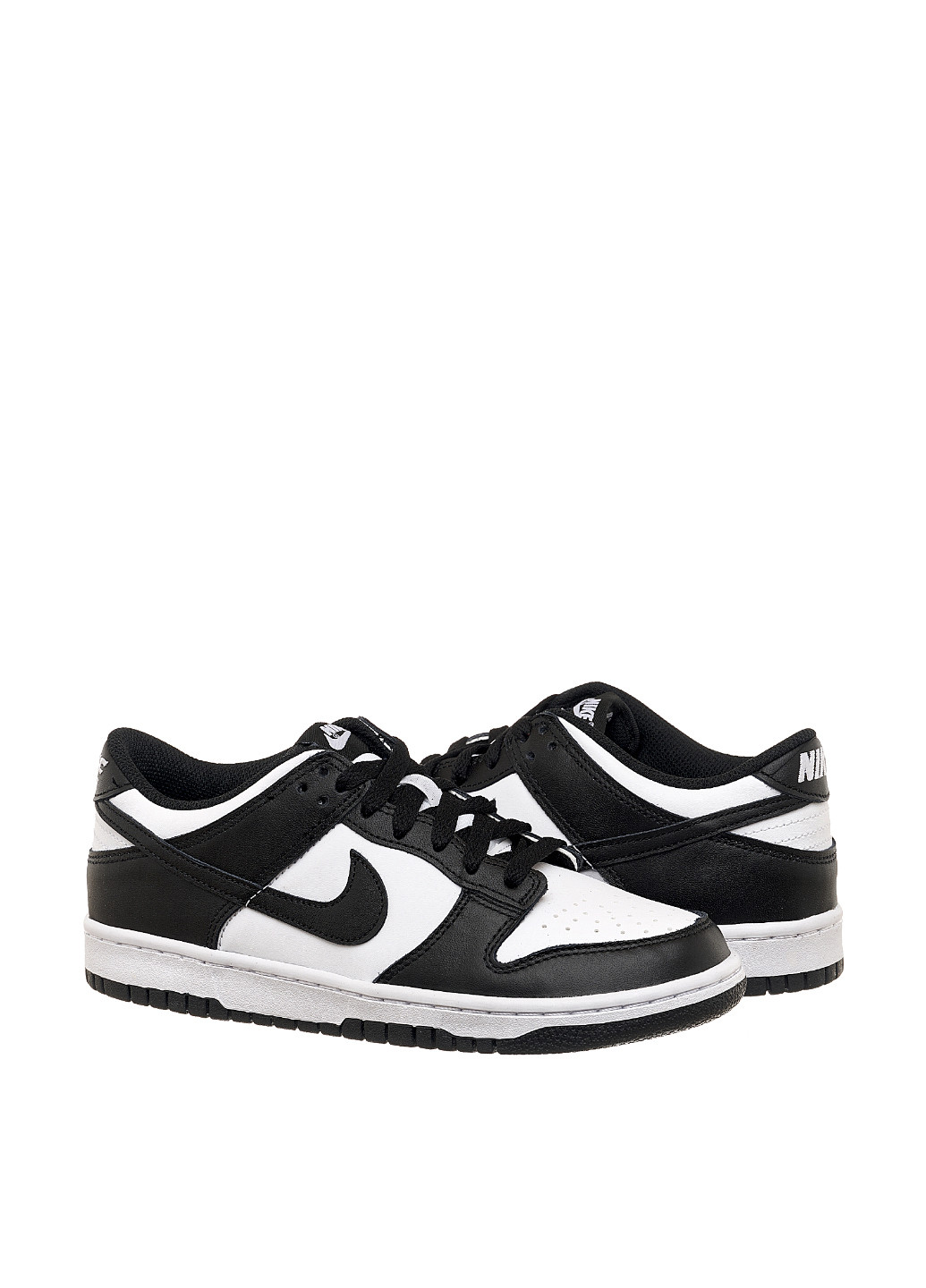 Кроссовки DUNK LOW RETRO WHITE BLACK (GS) CW1590-100 Nike DUNK LOW RETRO WHITE BLACK (GS) чёрно-белые демисезоны (314148182)