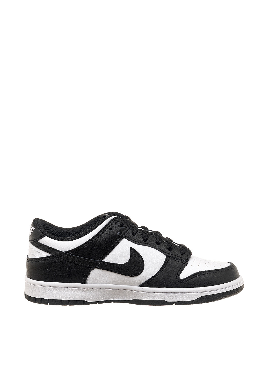 Кроссовки DUNK LOW RETRO WHITE BLACK (GS) CW1590-100 Nike DUNK LOW RETRO WHITE BLACK (GS) чёрно-белые демисезоны (314148182)