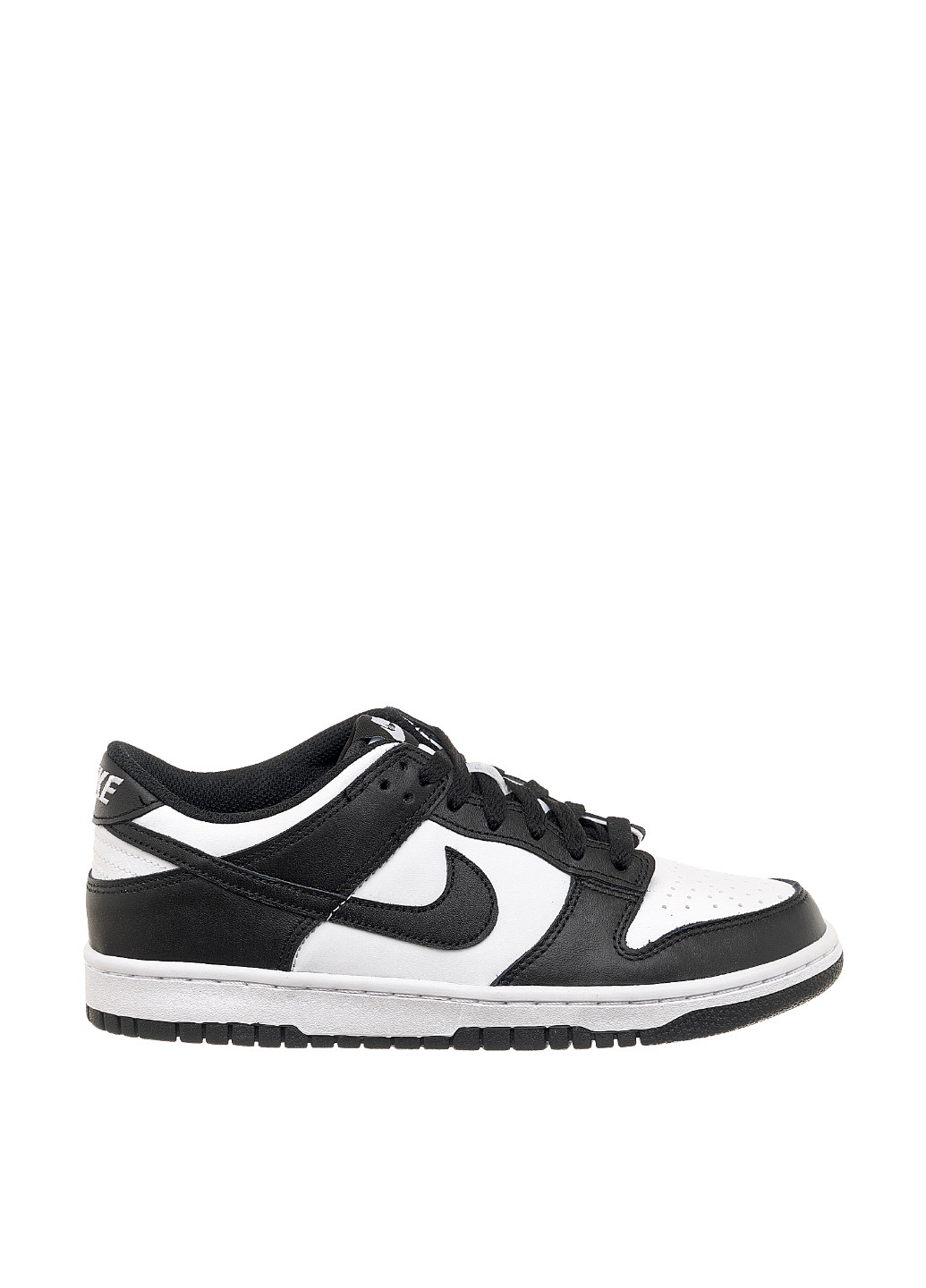 Кроссовки DUNK LOW RETRO WHITE BLACK (GS) CW1590-100 Nike DUNK LOW RETRO WHITE BLACK (GS) чёрно-белые демисезоны (314148182)