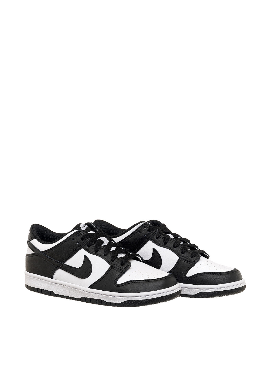 Кроссовки DUNK LOW RETRO WHITE BLACK (GS) CW1590-100 Nike DUNK LOW RETRO WHITE BLACK (GS) чёрно-белые демисезоны (314148182)