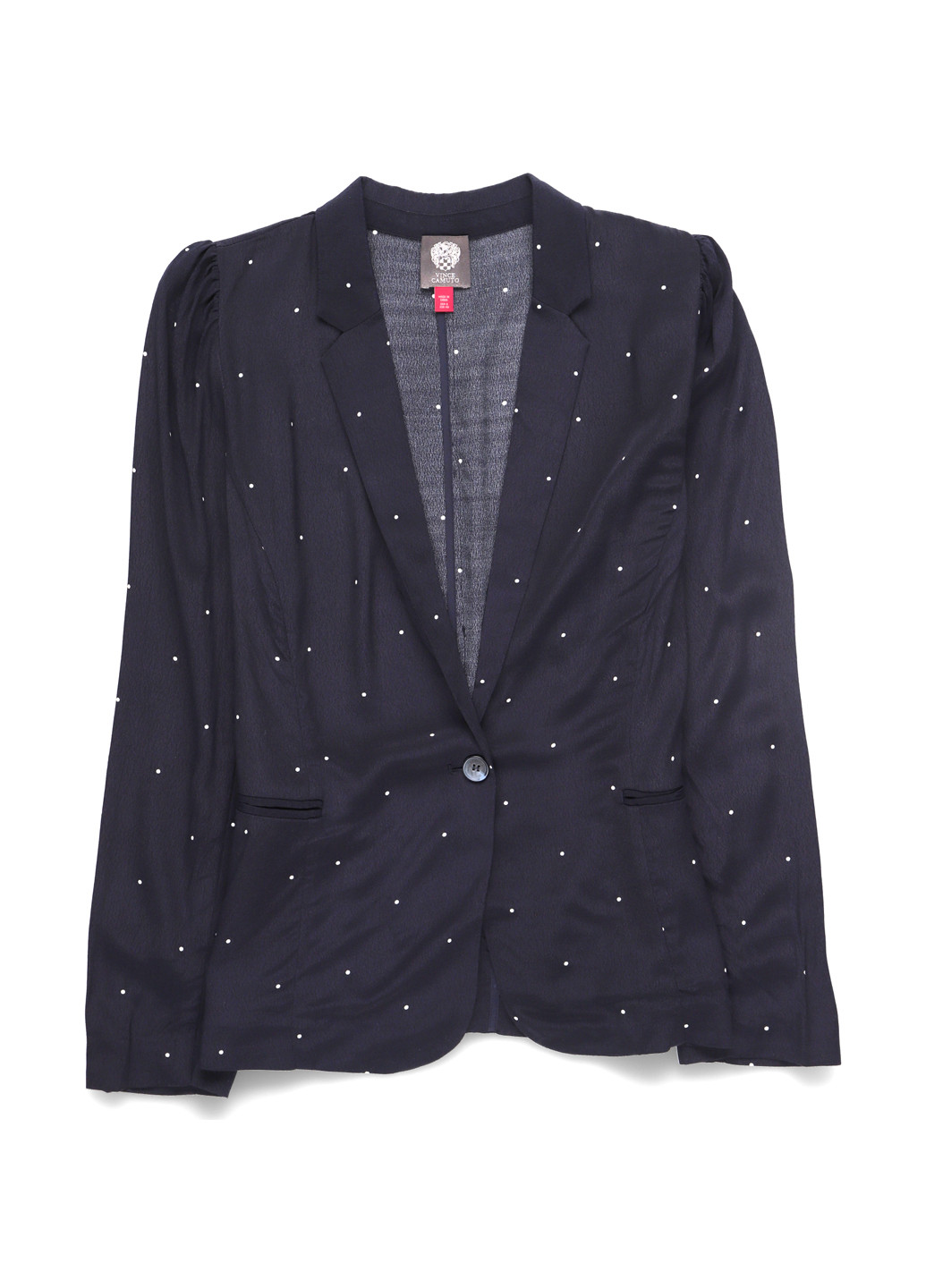 Темно-синий женский жакет Vince Camuto в горошек - демисезонный