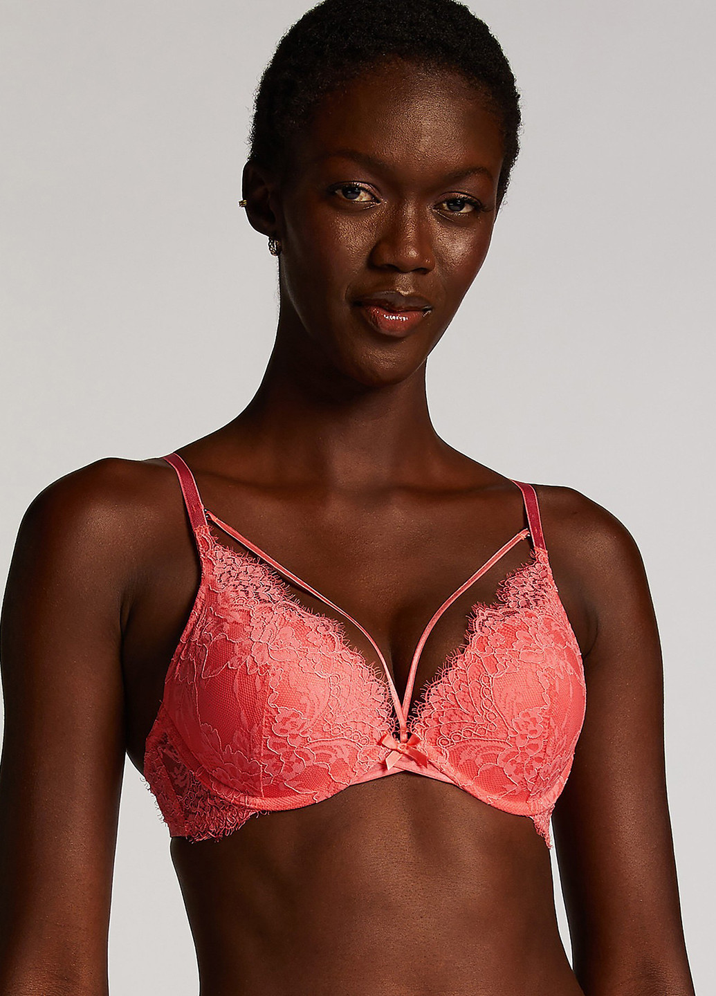 Кораловий мінімайзер бюстгальтер Hunkemoller з кісточками поліамід