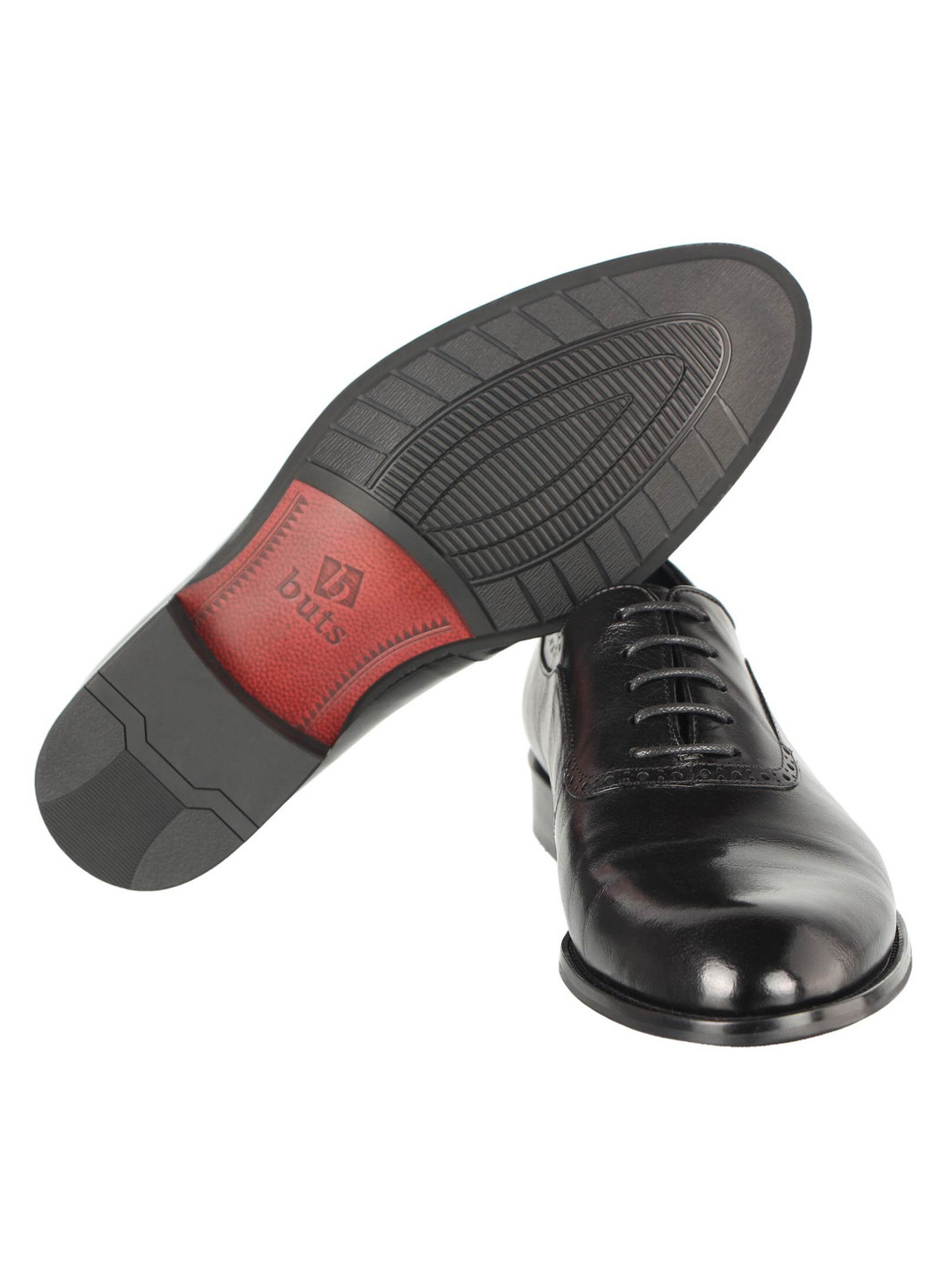 Черные мужские классические туфли 196465 Buts на шнурках