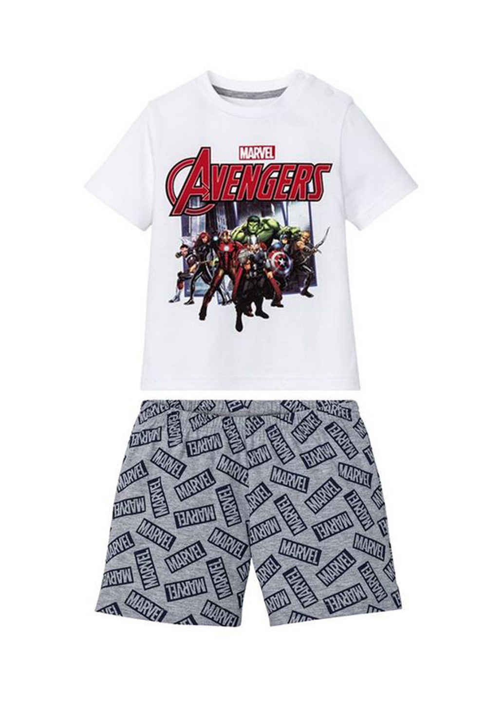 Комбинированная всесезон пижама (футболка, шорты) Marvel