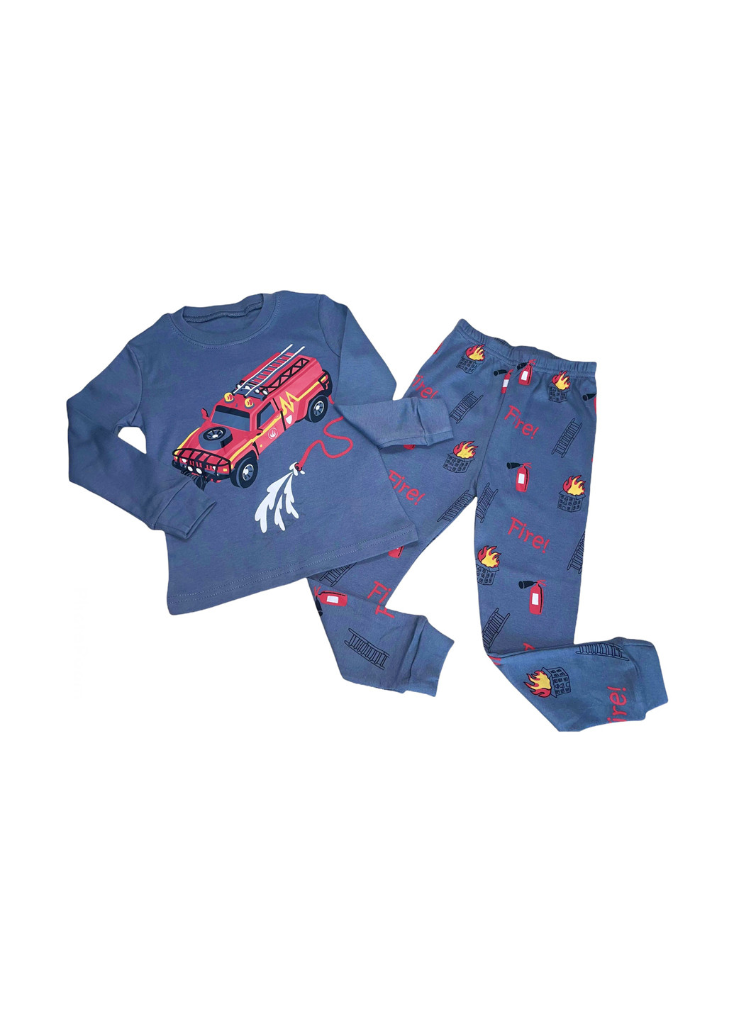 Синяя всесезон пижама (лонгслив, брюки) лонгслив + брюки No Brand