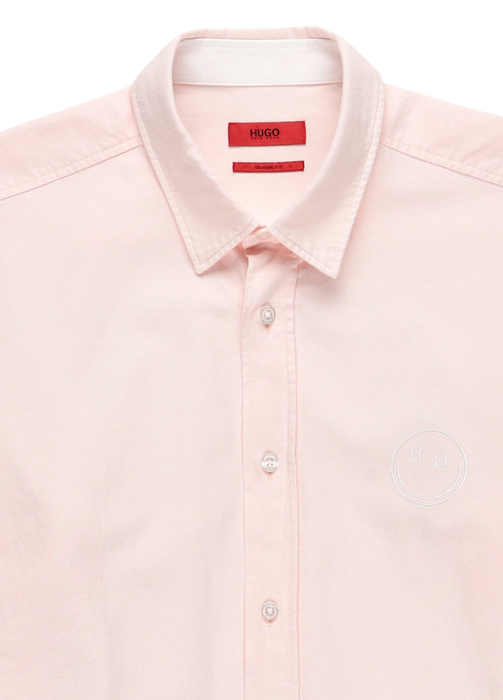 Светло-розовая кэжуал рубашка однотонная Hugo Boss