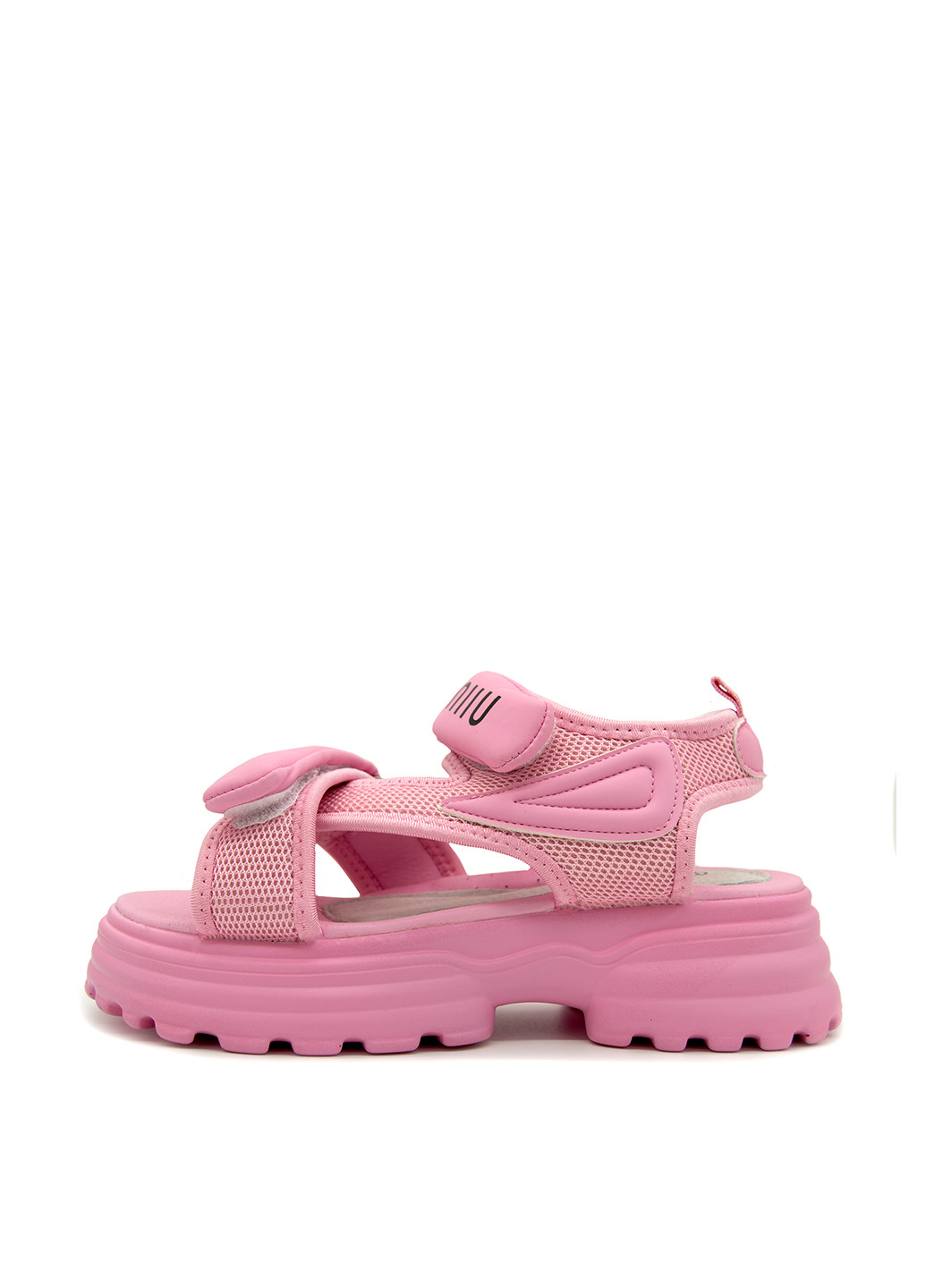 Розовые босоножки Lilin с логотипом