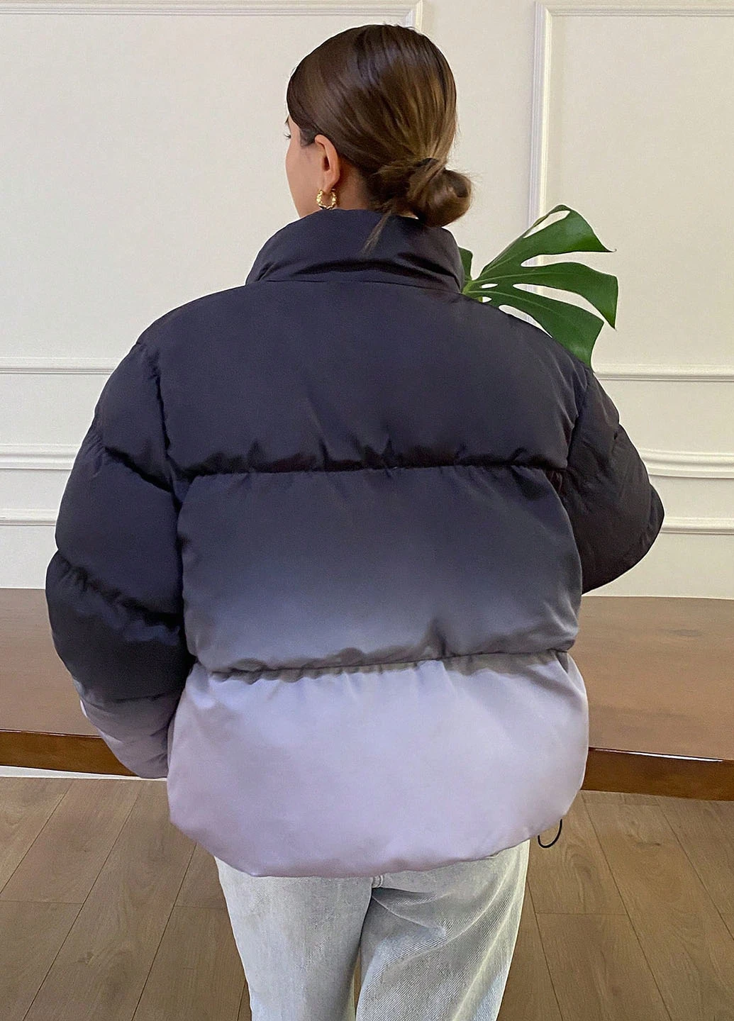 Комбинированная зимняя куртка SHEIN