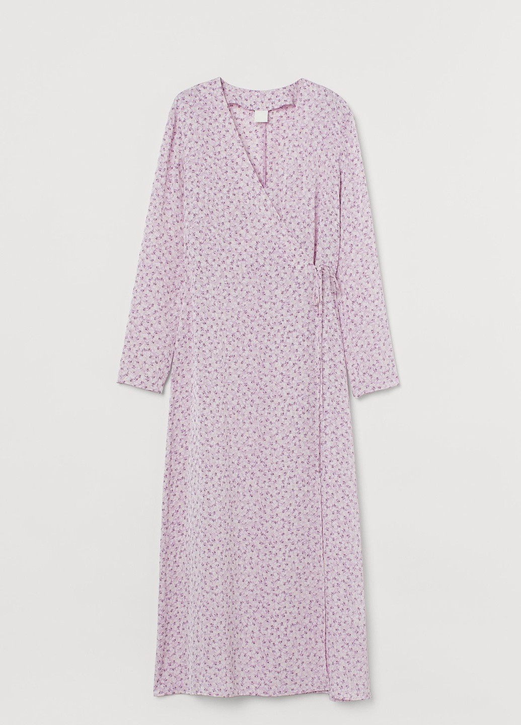 Лавандовое кэжуал платье H&M с цветочным принтом