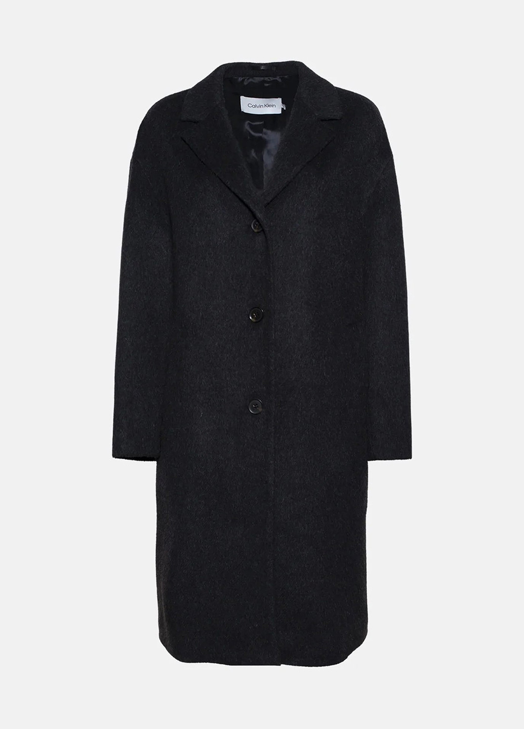 Черное зимнее Пальто оверсайз Calvin Klein