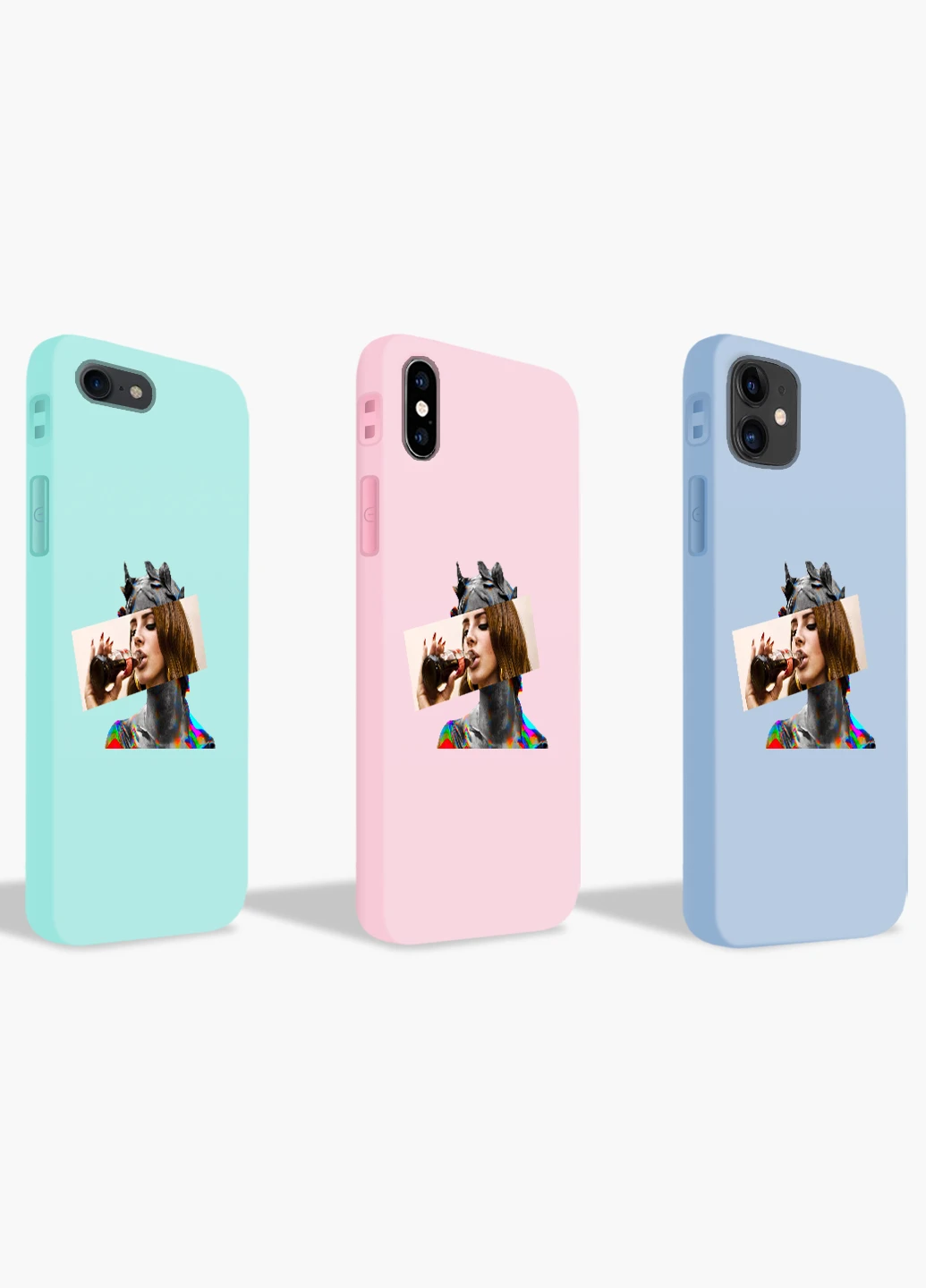 Чехол силиконовый Apple Iphone Xs Лана Дель Рей Ренесанс (Lana Del Rey Renaissance) Белый (8938-1204) MobiPrint (219356839)
