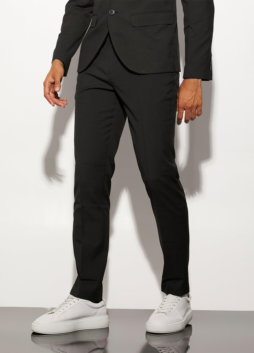 Черные кэжуал, классические демисезонные классические брюки Boohoo
