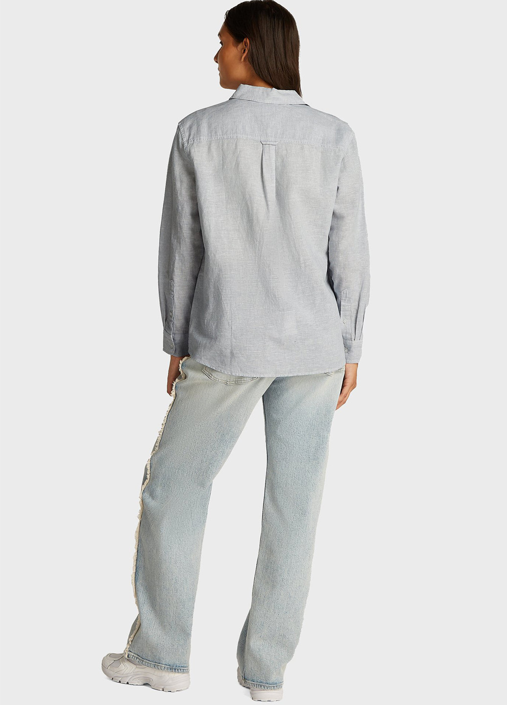 Голубой кэжуал рубашка в полоску Tommy Jeans