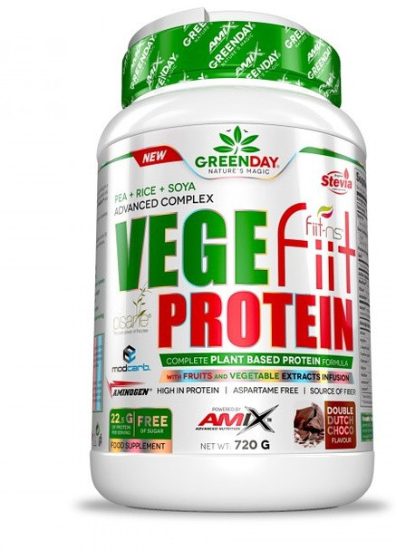 GreenDay Vege-Fiit Protein 720 g /24 servings/ Double Chocolate Amix Nutrition (256380009)