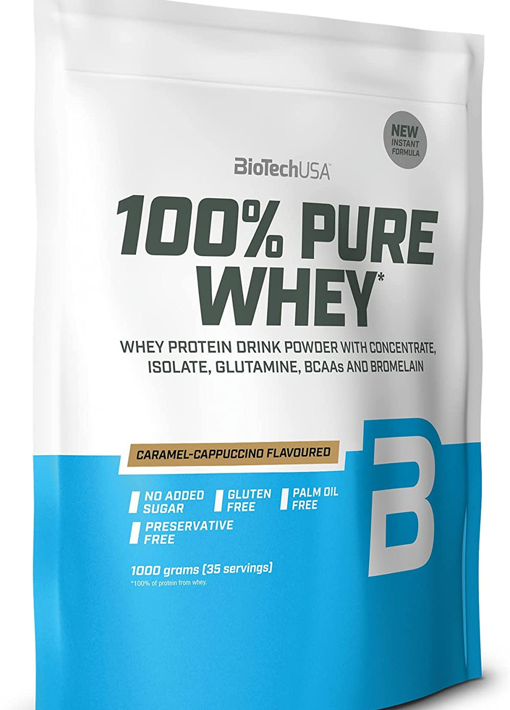 Протеїн 100% Pure Whey 1000 g (Caramel-cappuccino) Biotech (255390360)