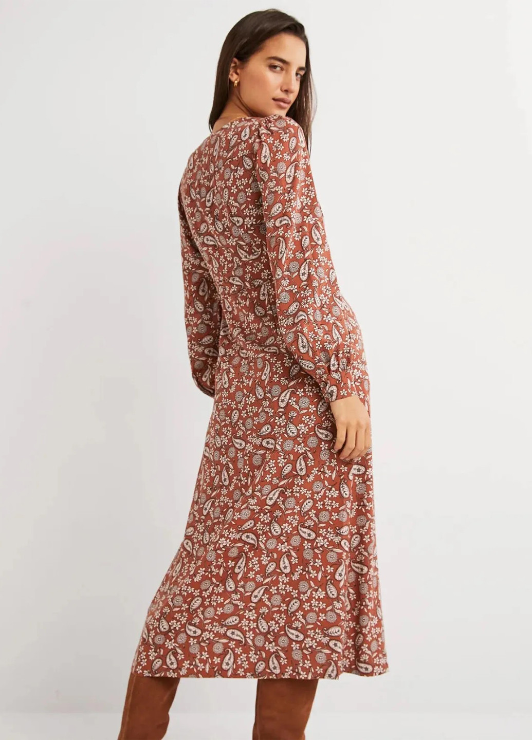 Рожево-коричнева кежуал сукня сукня-сорочка Boden турецькі огірки