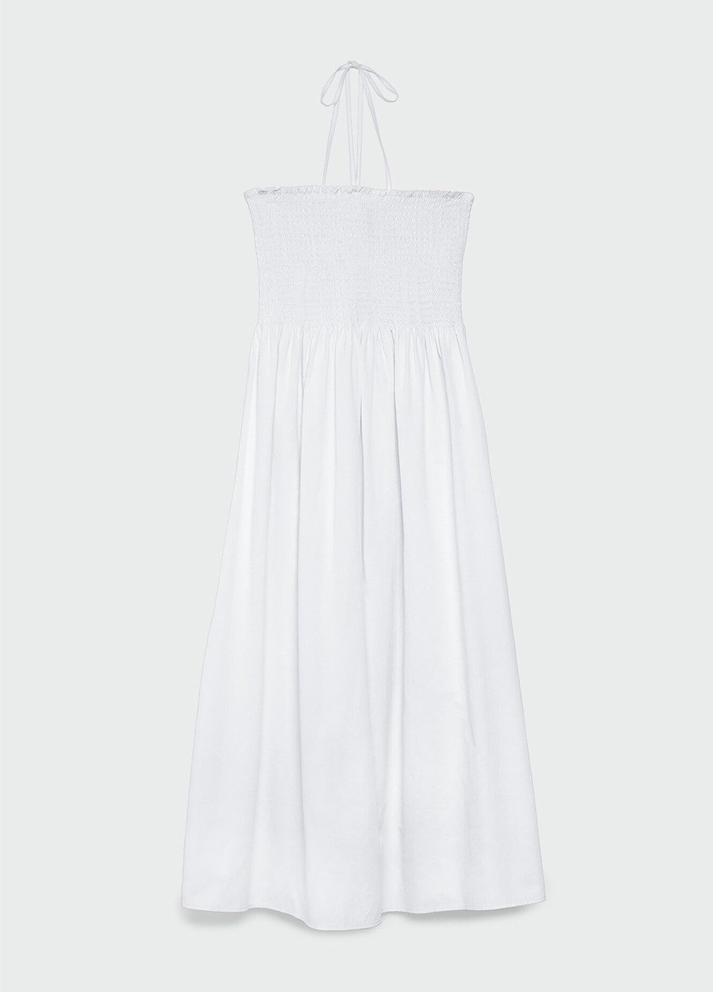 Белое кэжуал платье Stradivarius однотонное