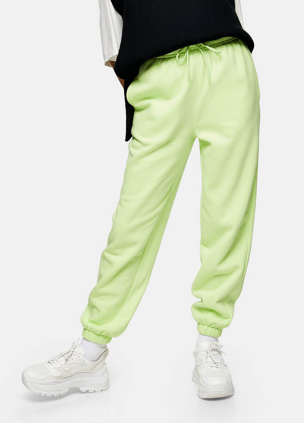 Светло-зеленые спортивные, кэжуал демисезонные джоггеры брюки Topshop