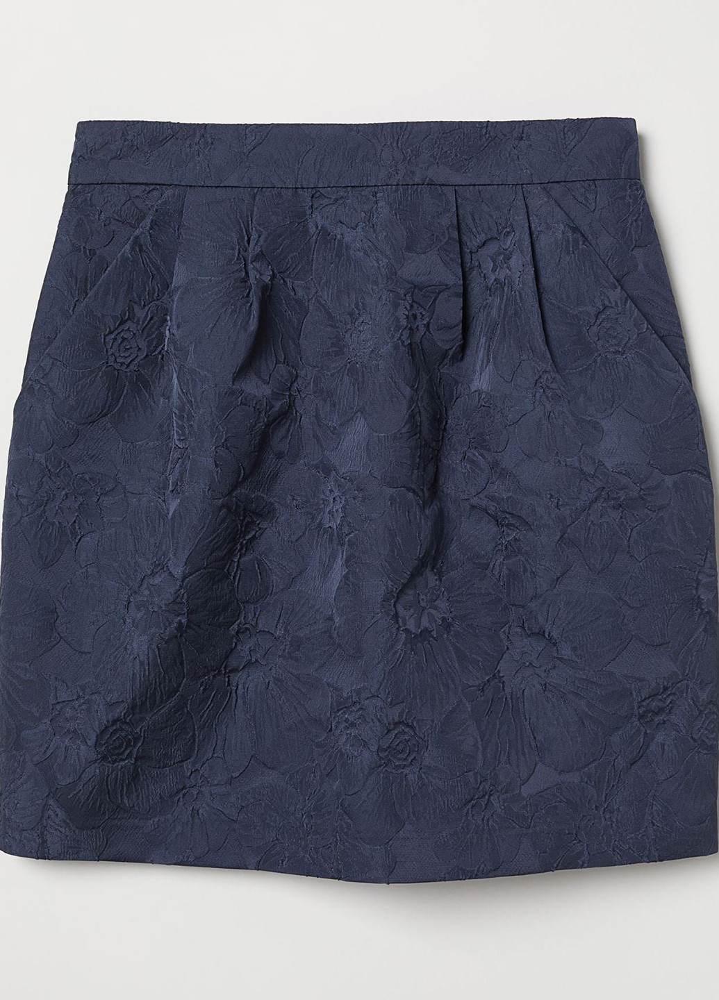Темно-синяя кэжуал цветочной расцветки юбка H&M колокол