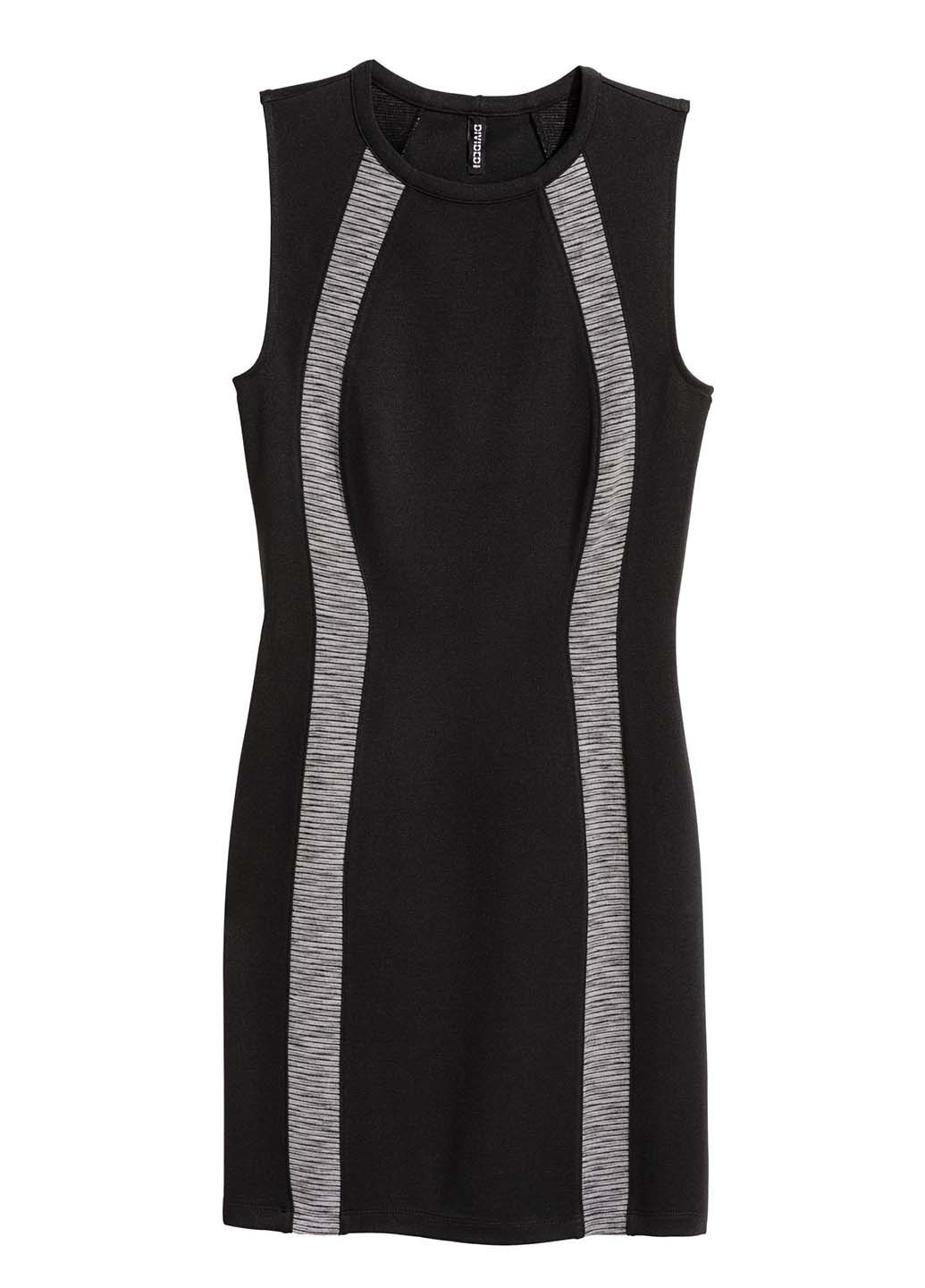 Чорна кежуал сукня а-силует H&M однотонна