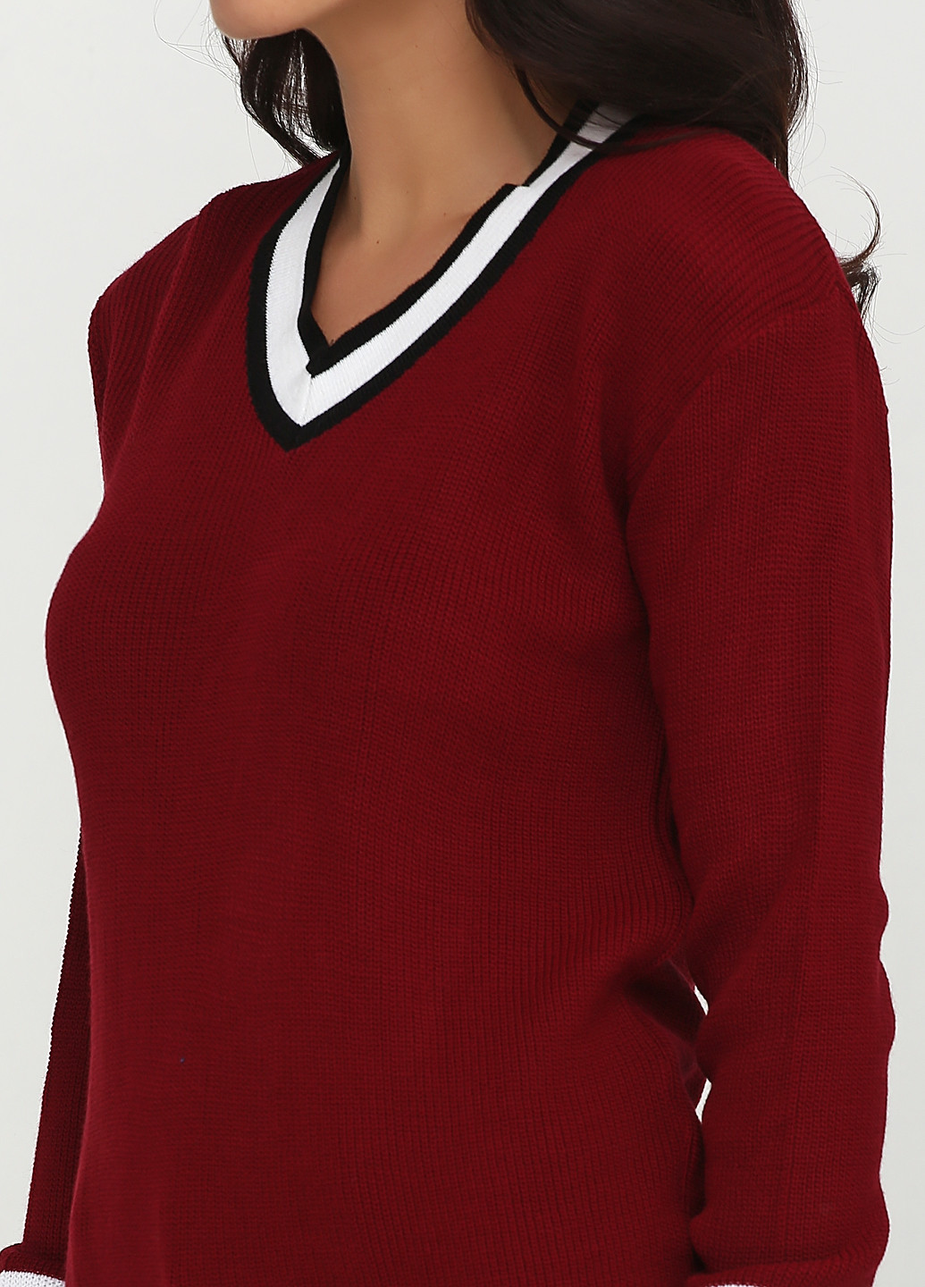 Бордовый демисезонный пуловер пуловер Babylon