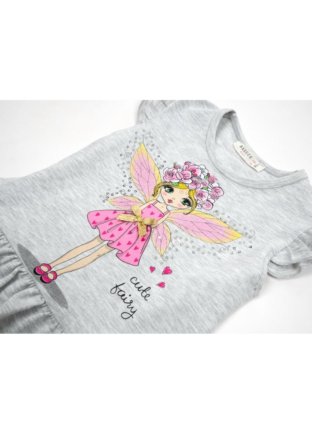 Світло-сіра сукня з феєю (14405-104g-gray) Breeze (251326525)