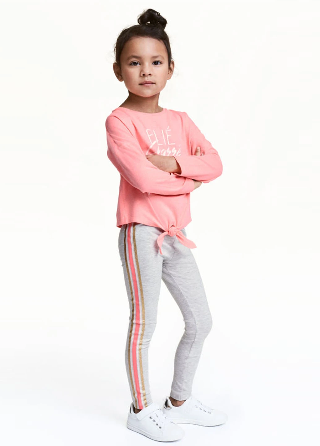 Серые демисезонные леггинсы H&M