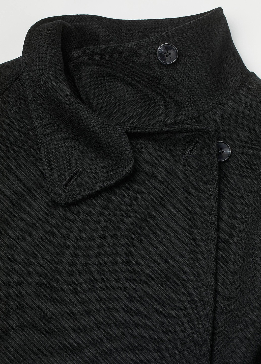 Чорне демісезонне Пальто двобортне H&M