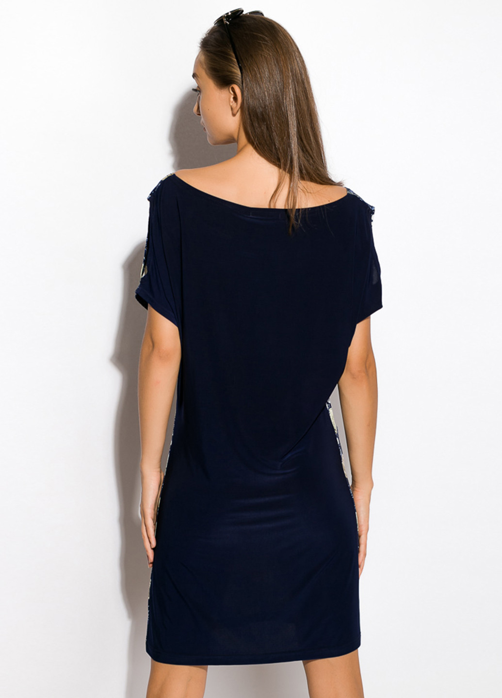 Темно-синя кежуал плаття, сукня Time of Style з малюнком