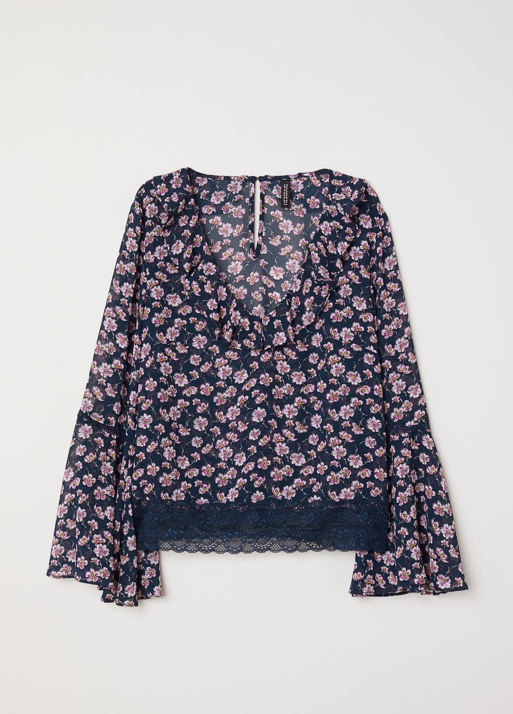 Тёмно-синяя блуза H&M