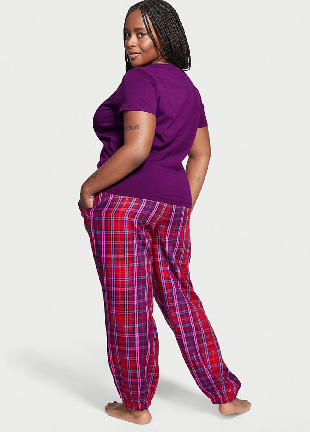 Фіолетова всесезон піжама (футболка, штани) футболка + штани Victoria's Secret