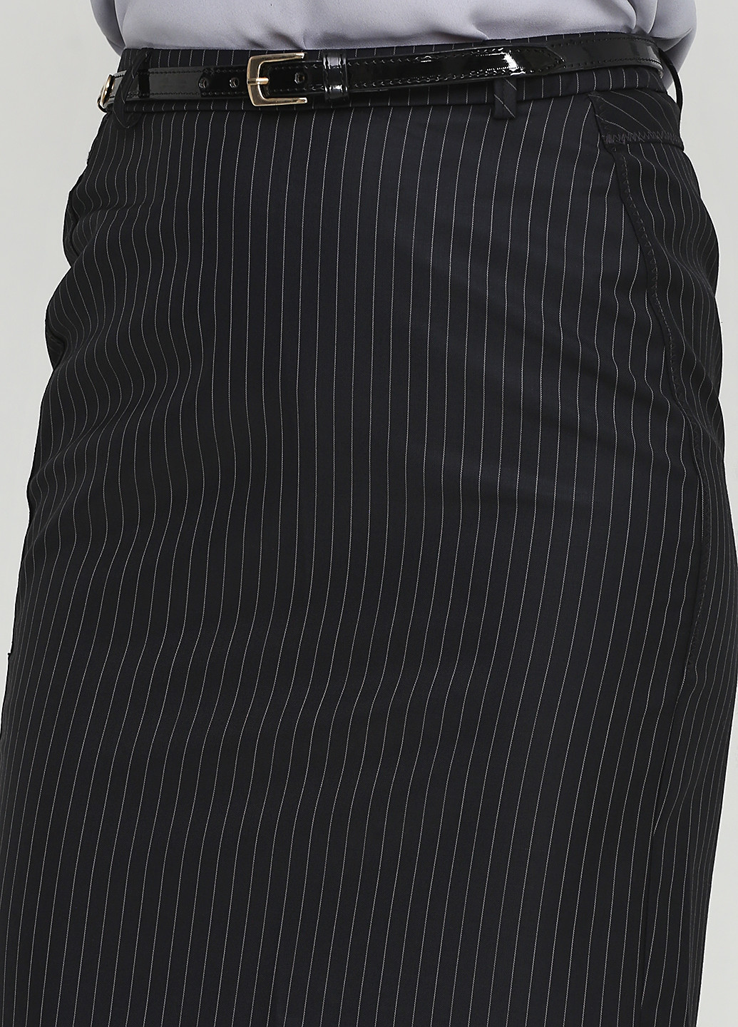 Черная кэжуал в полоску юбка Sassofono