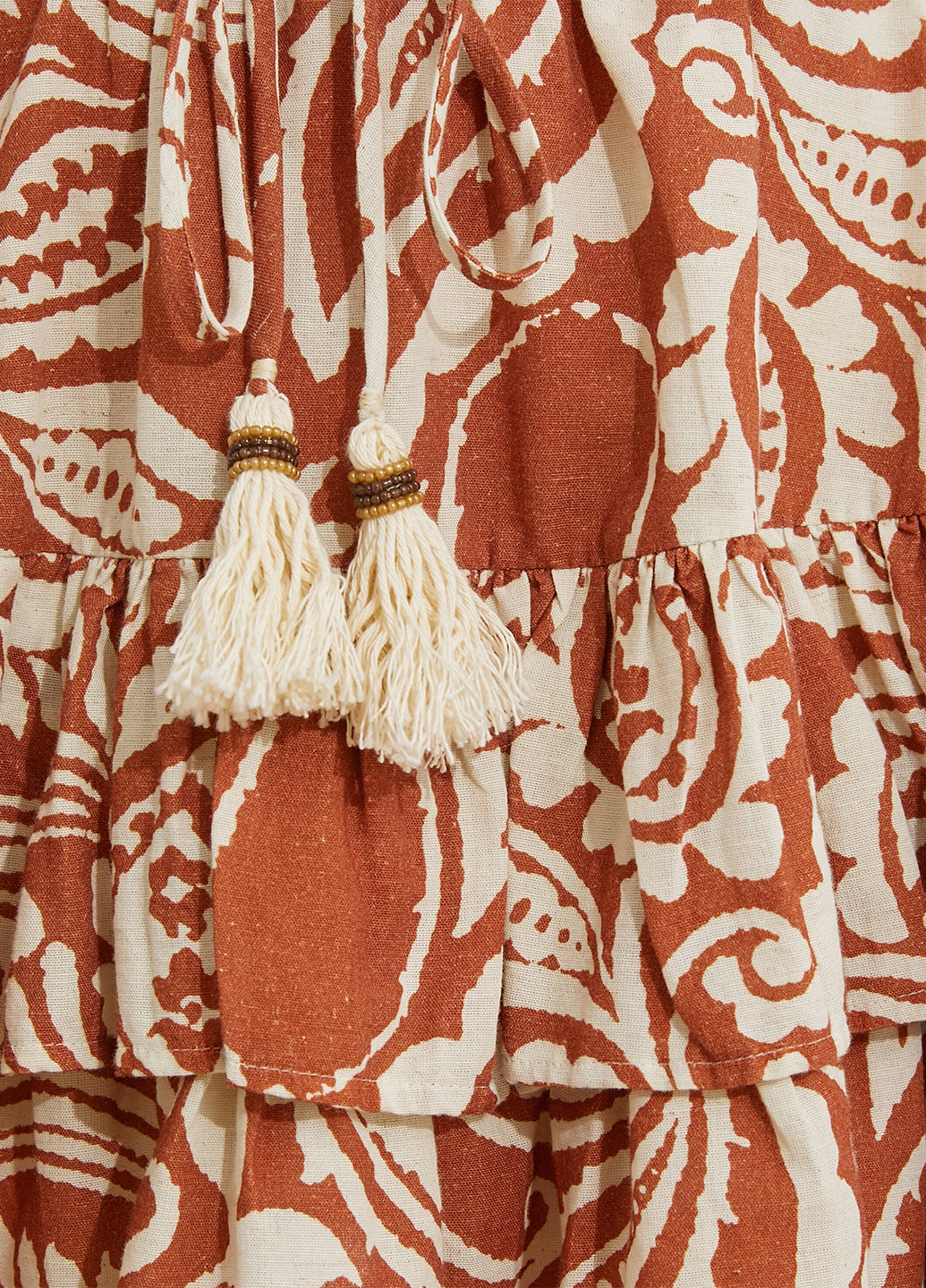 Коричневая кэжуал с рисунком юбка KOTON