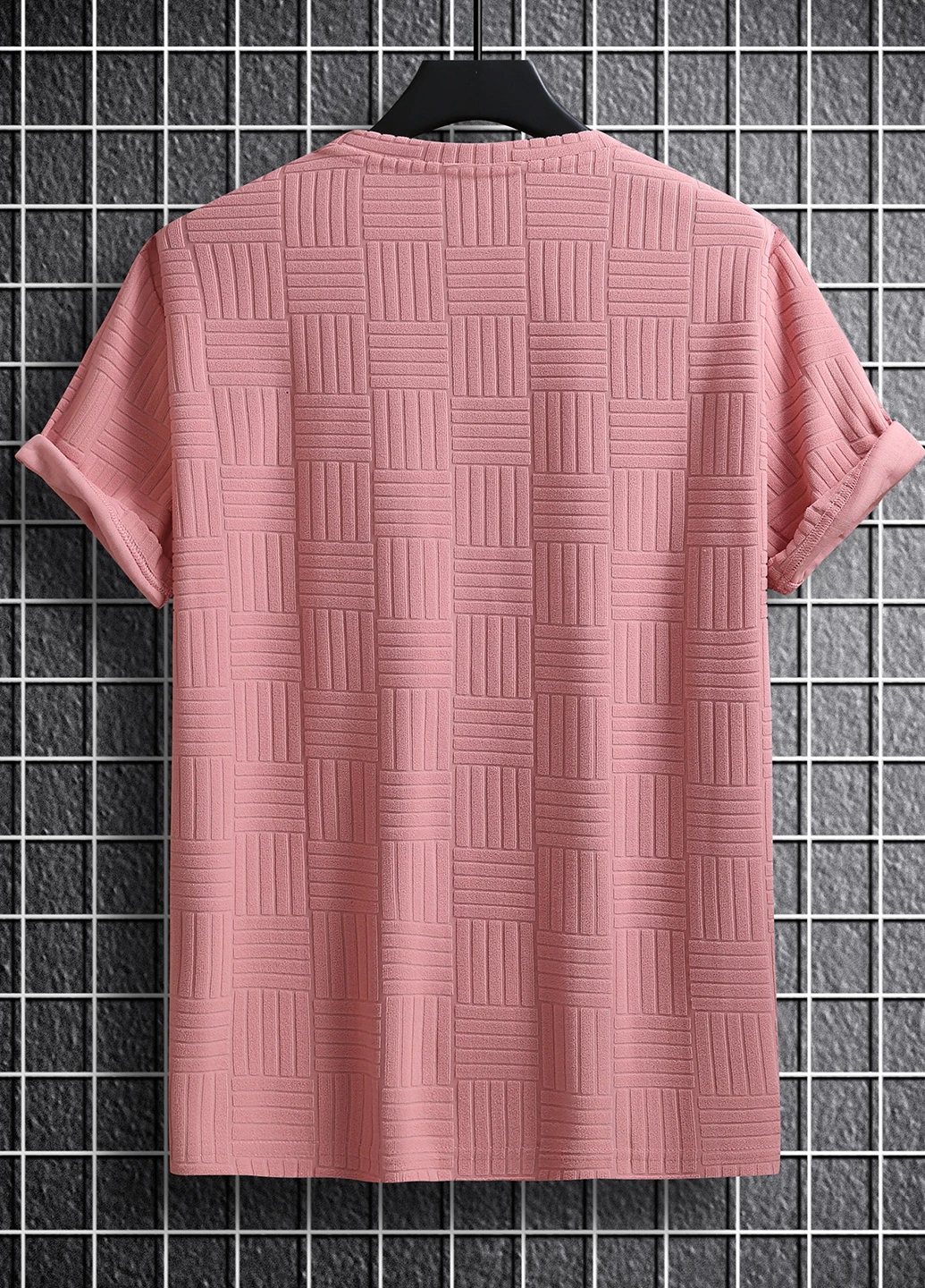 Розовая футболка с коротким рукавом SHEIN