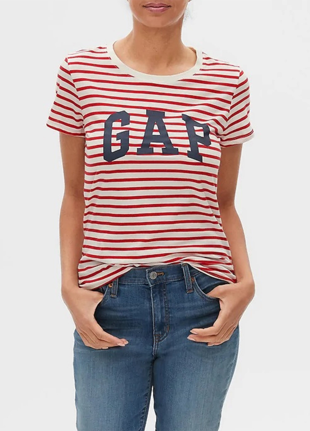Комбинированная летняя футболка Gap