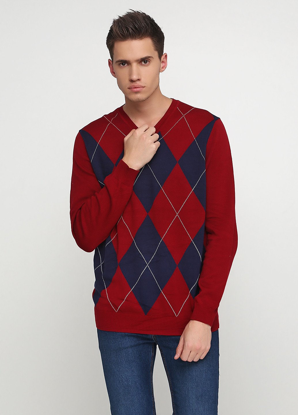 Бордовый демисезонный пуловер пуловер Club Room