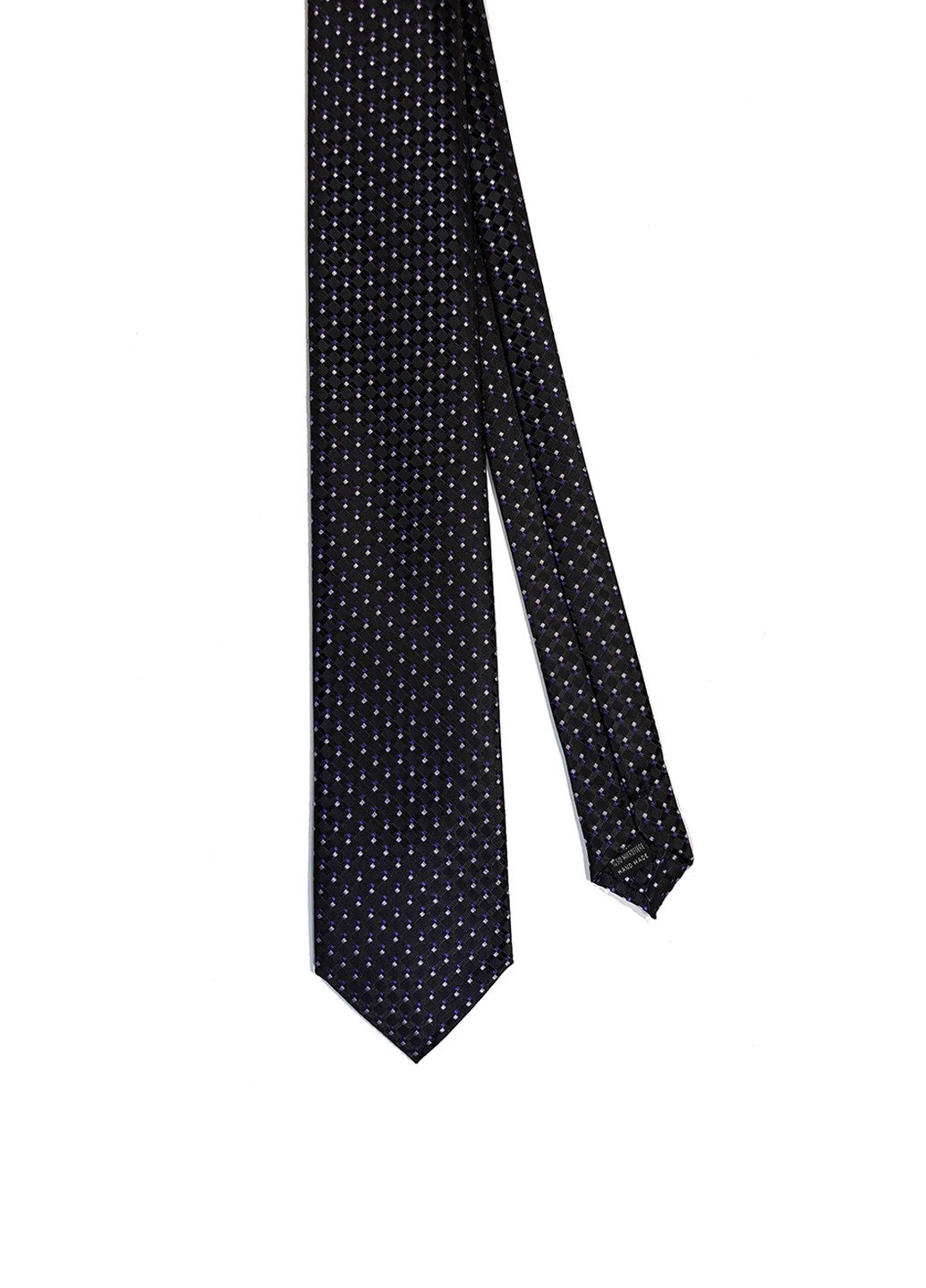 Краватка Franco Riveiro стандартний геометрична чорна мікрофібра, шовк