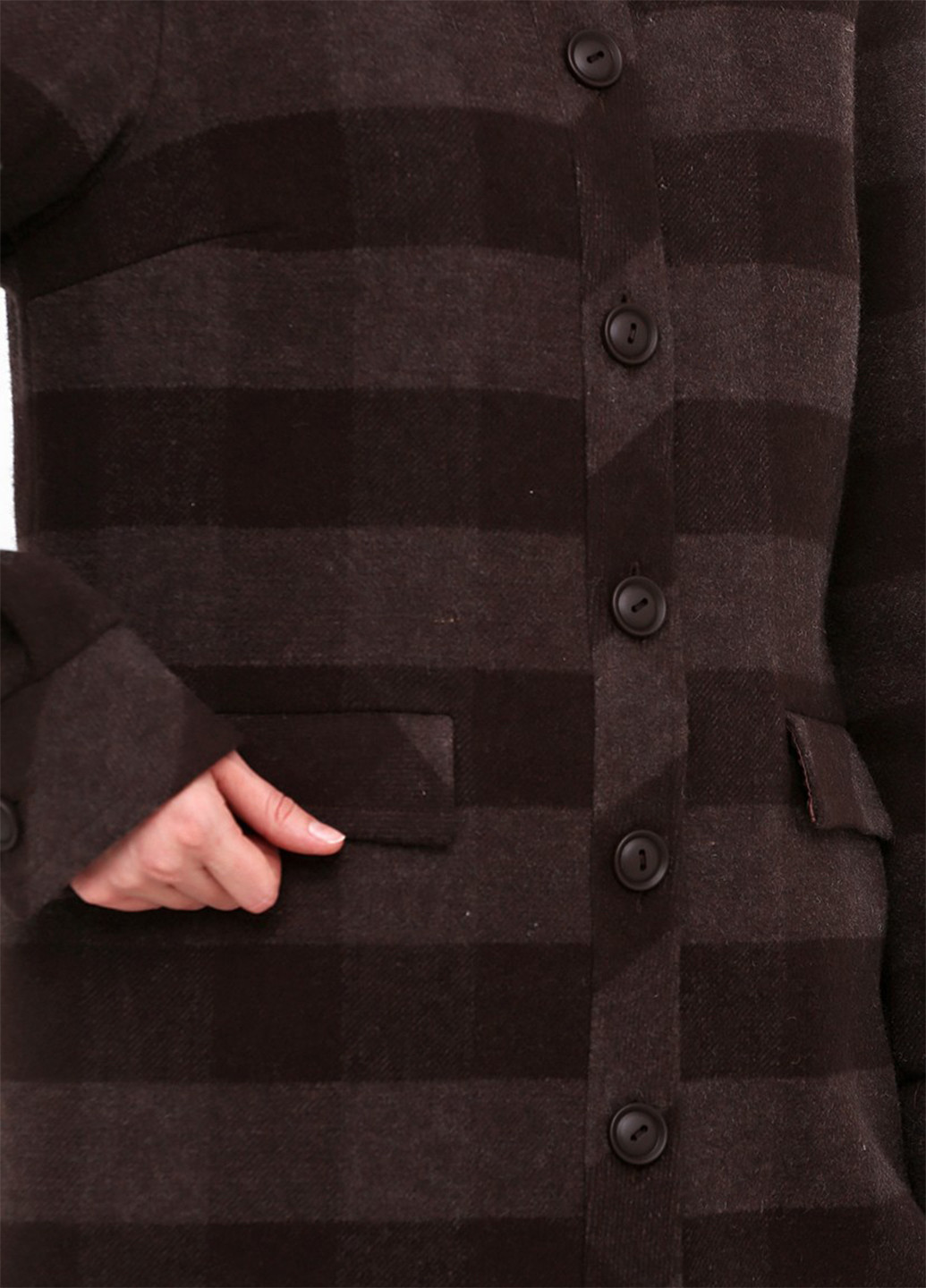 Темно-сіре зимнє Пальто пальто-сорочка MiNiMax