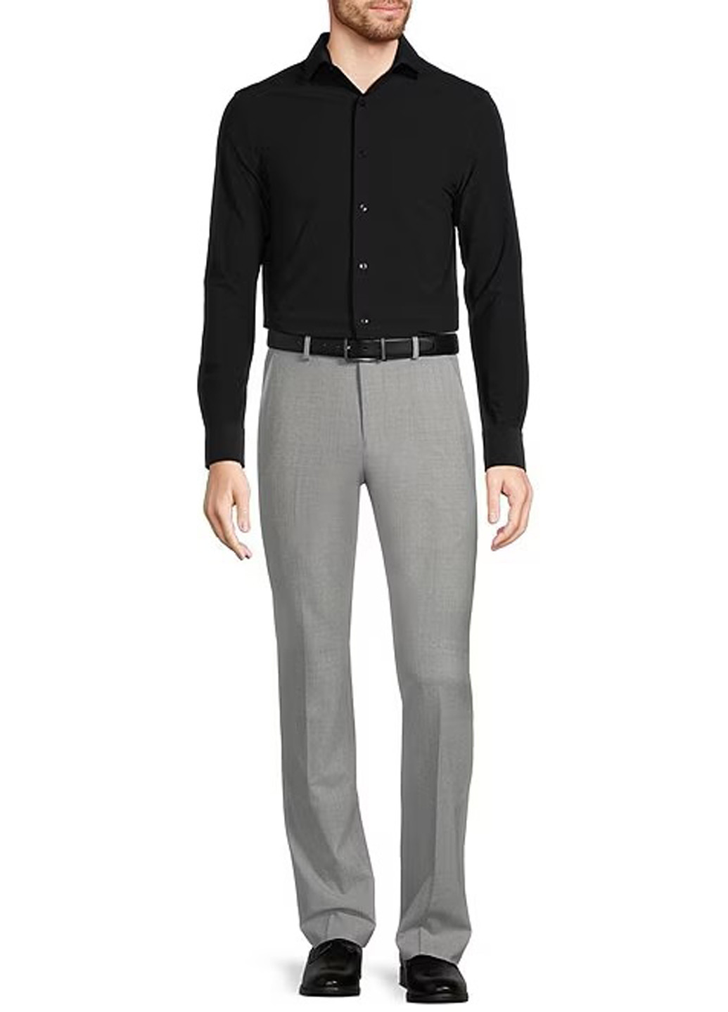 Черная кэжуал, классическая рубашка однотонная Murano