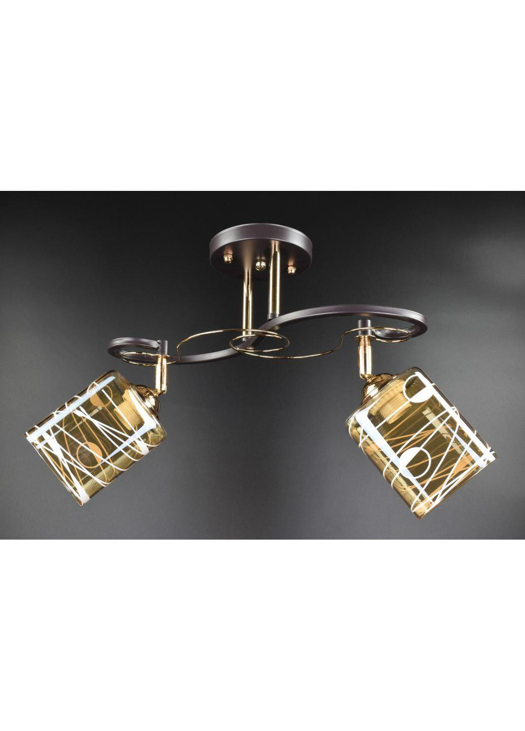 Люстра потолочная на 2 лампочки 7182/2A Коричневый 33х16х45 см. Sunnysky (253122423)