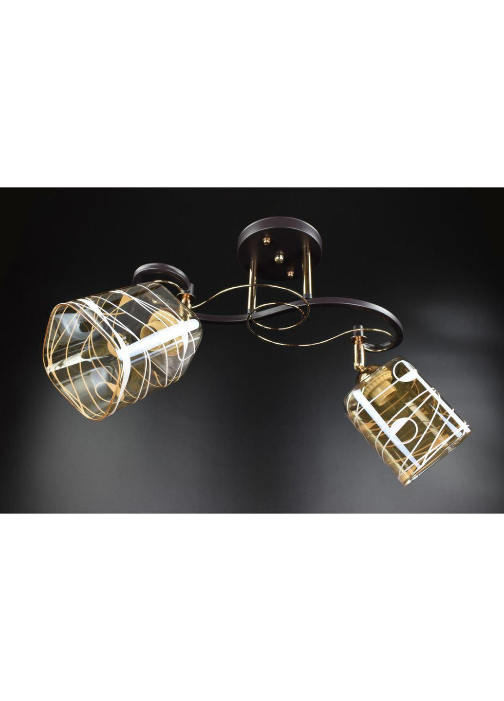 Люстра потолочная на 2 лампочки 7182/2A Коричневый 33х16х45 см. Sunnysky (253122423)