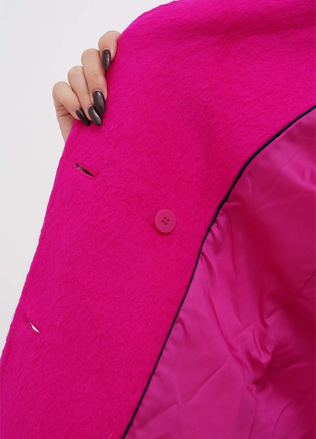 Фуксинове (колору Фукія) демісезонне Пальто двобортне Talbots