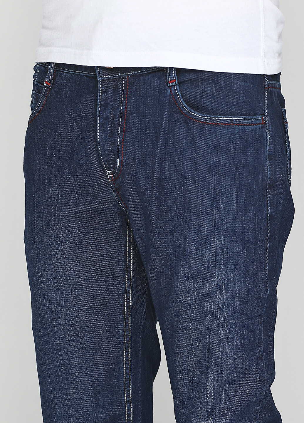 Джинси BIG & GRAYS середня талія темно-сині джинсові
