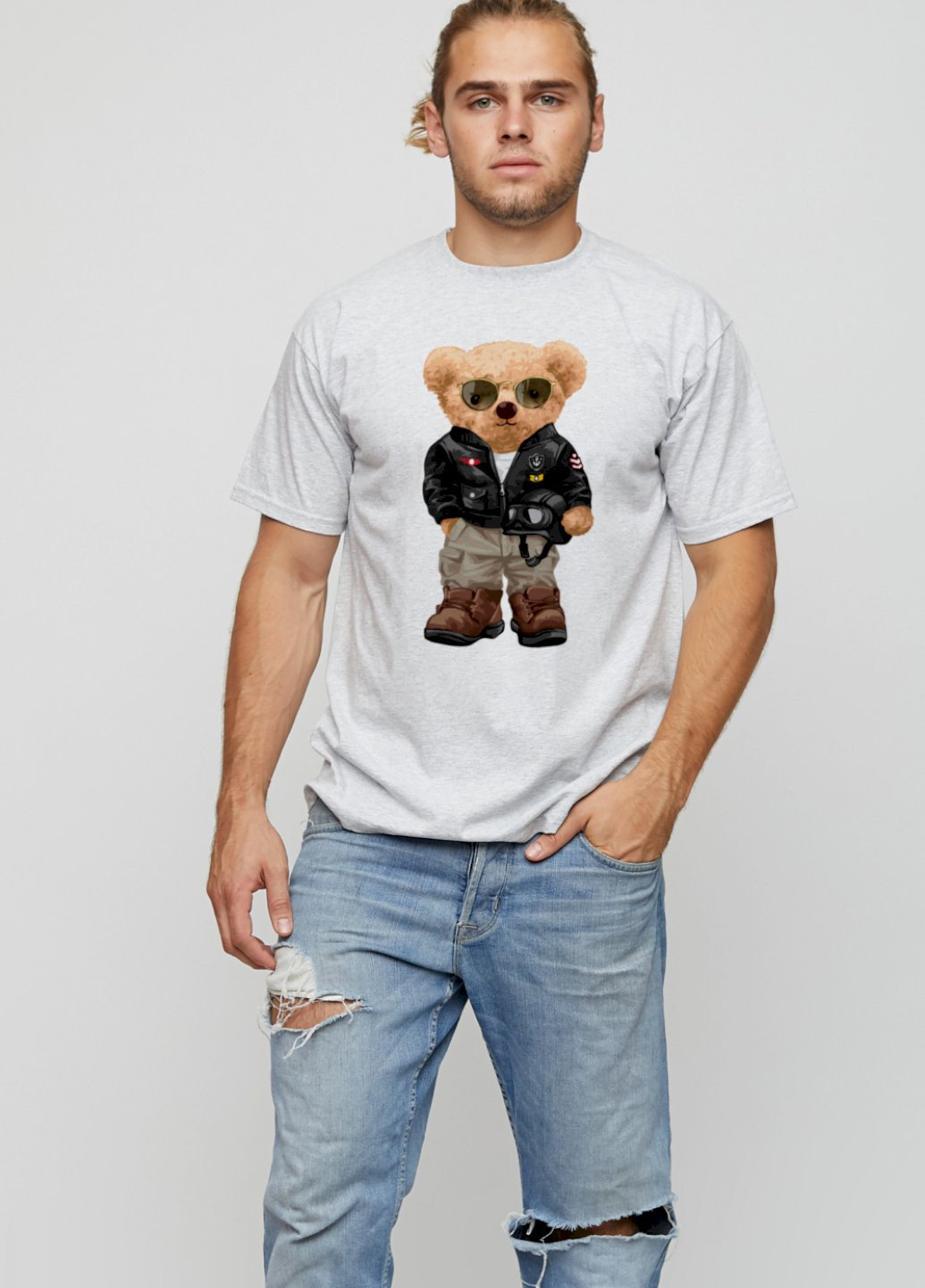 Серая футболка мужская basic YAPPI