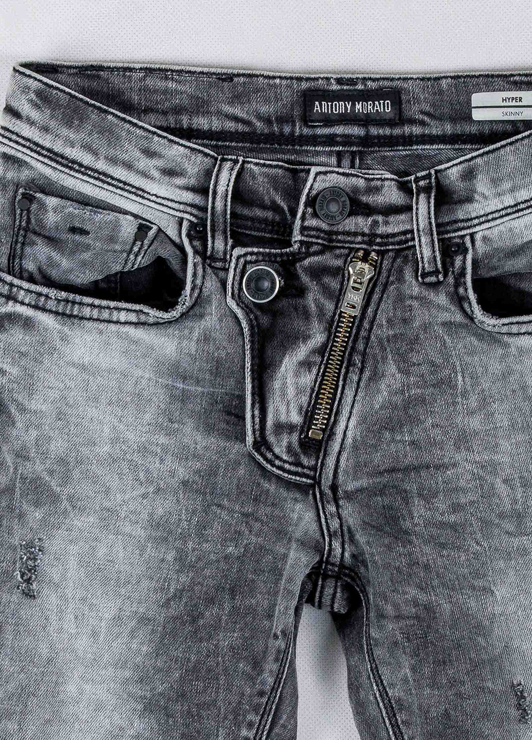 Темно-серые демисезонные скинни джинсы Antony Morato